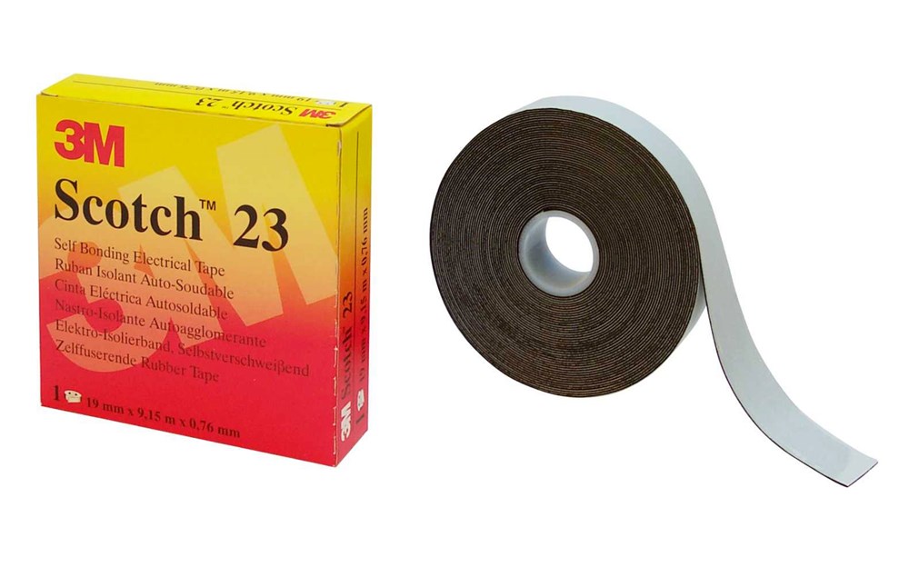 3M Scotch® 23 ethyleen-propyleen-rubber-band, zelffuserend, zwart, 25 mm x 7 m, 0,76 mm