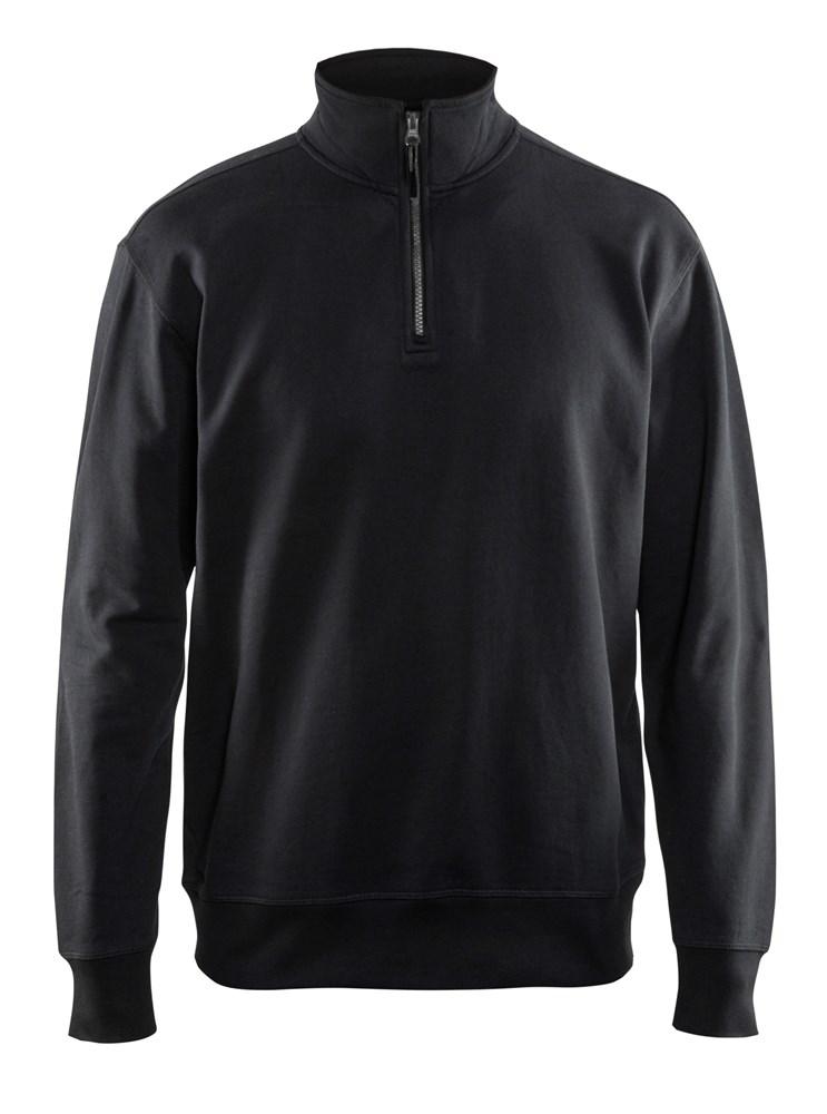 BLAKLADER sweatshirt met 1/2 rits 3369 zwart m