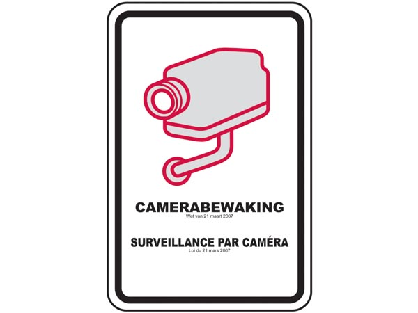 Pictogram CCTV waarschuwingsbord camerabewaking