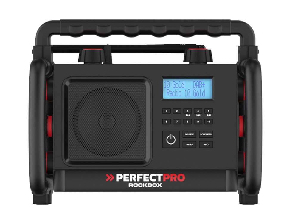 PERFECTPRO ROCKBOX DAB+/FM/Bluetooth/Oplaadbaar IP65