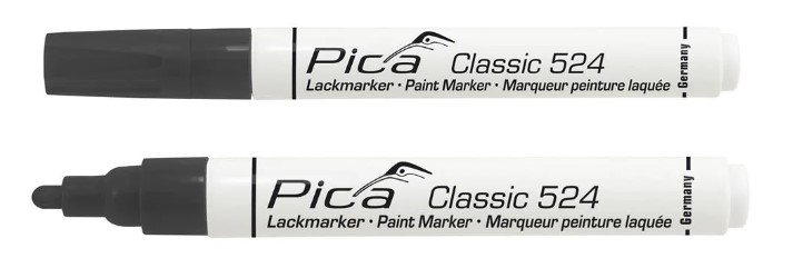 PICA 524-46 lak marker 2-4mm zwart