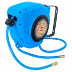 Airpress Luchtslanghaspel PU wandmodel zelfoprollend 1/4&quot; buitendraad 8 x 12 mm 9 m 12 bar