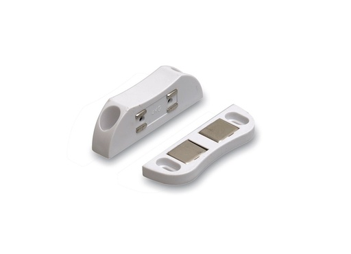 [MC 91202B] Magneetsnapper / opschroevend / 12 kg / verende onderplaat / slagvaste kunststof / wit