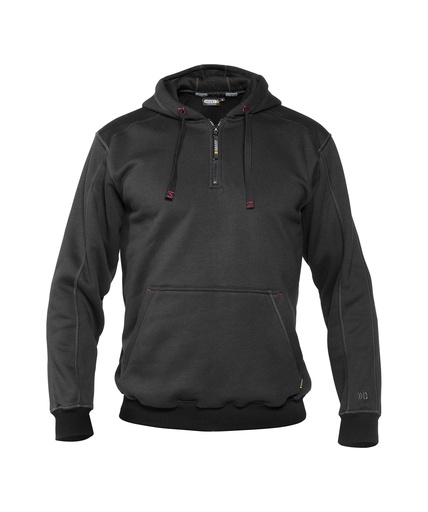 [3003183090B6479] DASSY Indy Sweater met kap antracietgrijs/zwart
