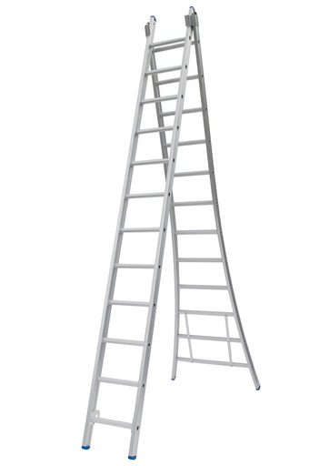 [SOLCO] SOLIDE C Schuifladder met open voet + vrijstaand (2-delig)