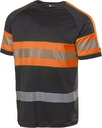 L.BRADOR 6110P T-shirt zwart Hi-Vis oranje