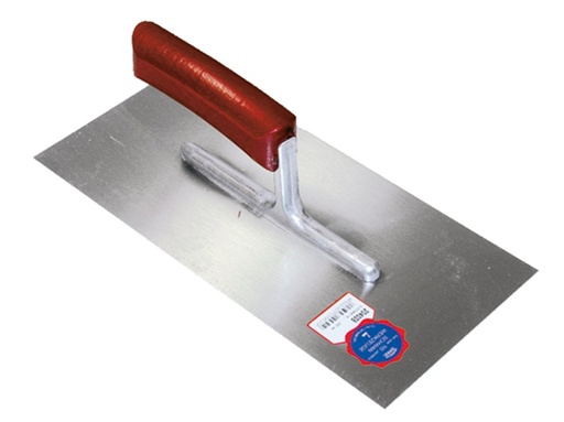 [CP 204028] SCHWAN Plakspaan 280 x 130 x 0,7 mm met gebogen houten handgreep professioneel - staal