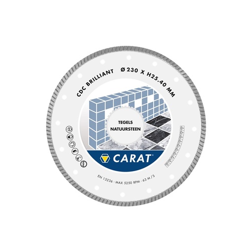 [CDC2504000] CARAT CDC Briljant 250x25,4 tegel/natuursteen max. 25mm tafel