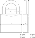 ABUS Hangslot 83WPIB/53 KA SUBMARINER