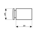 Afstandhouder rvs dia 15 wa 20 mm plaatdikte 3-15mm