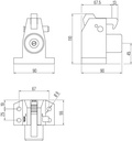 Deurvastzetters met stootrubber, vloermodel type robusto