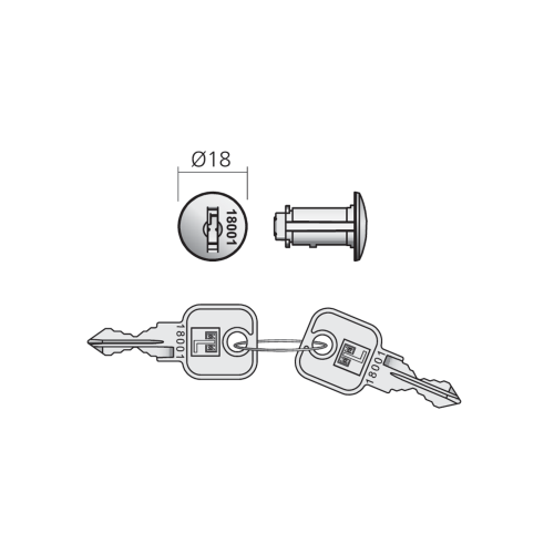 Lehmann Prestige cilinderkern + 2 sleutels