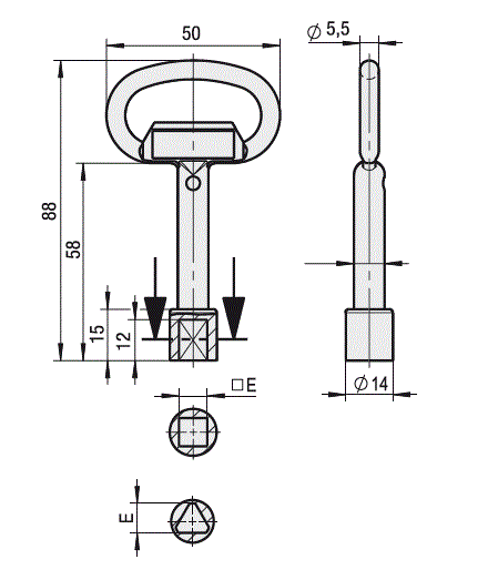 STUV Doornsleutel driekant 8mm