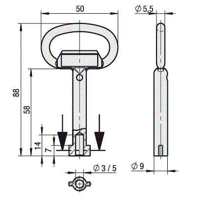 STUV Doornsleutel schakelkast 3,2mm