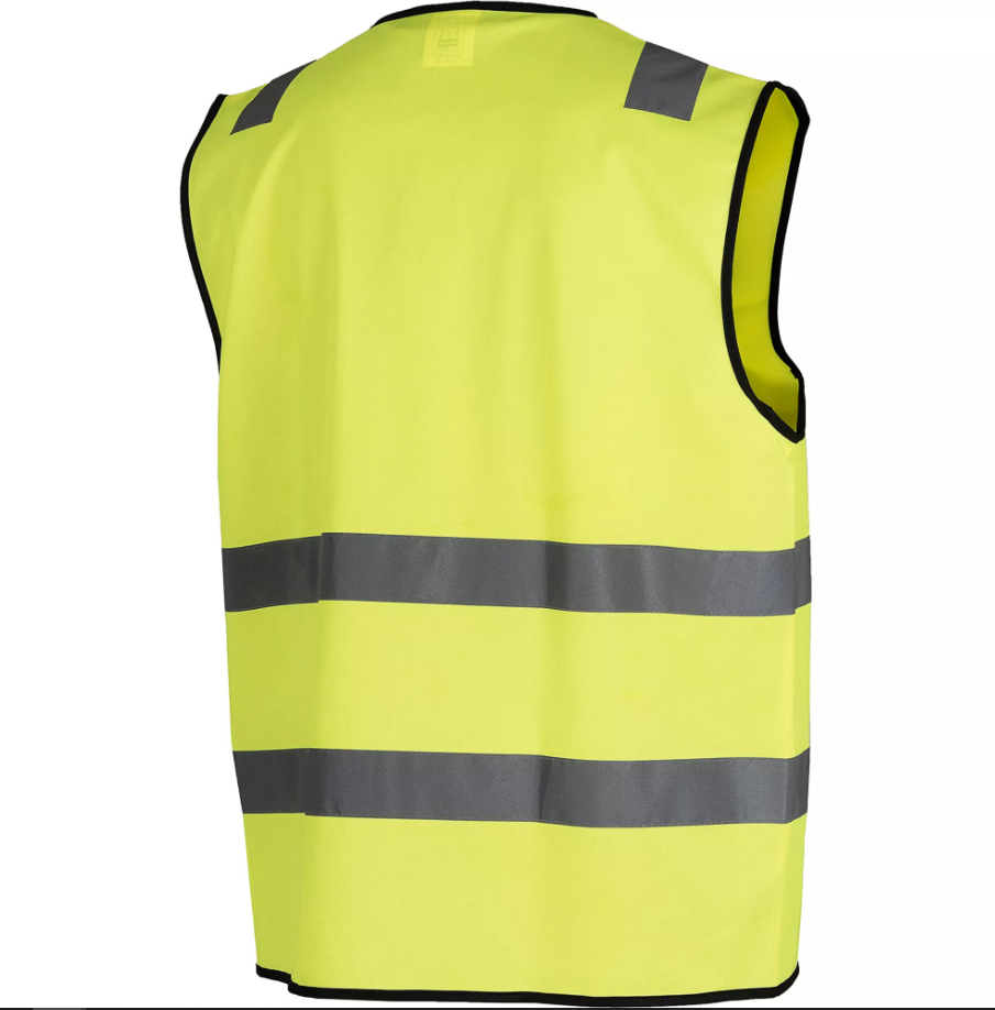 L.BRADOR 4142P Verkeersvest met rits Hi-Vis geel