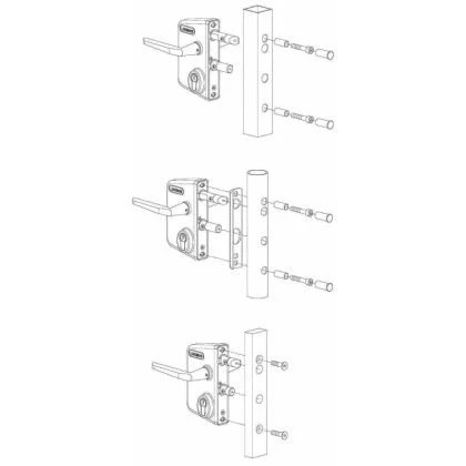 Locinox poortslot in opbouw -40mm - ZWART (RAL9005)