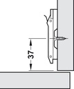 HAFELE Kruismontageplaat, Häfele Metalla 510 SM, zink-aluminiumlegering, met spaanplaatschroeven