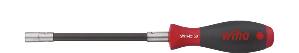 WIHA 386 Schroevendraaier met bithouder SoftFinish klemming met borgring SW 1/4 x 150