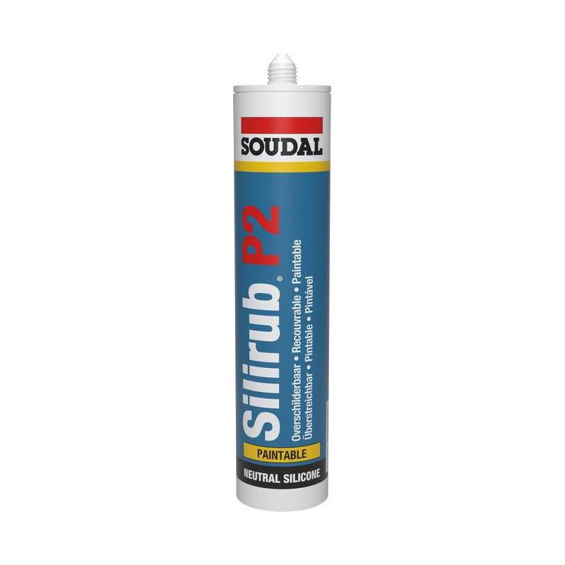 SOUDAL 310ml silirub p2 wit ral9010