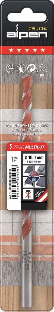 Alpen Profi Multicutboor L200