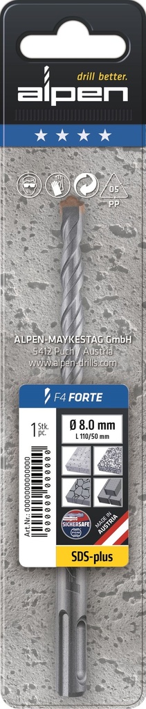 Alpen SDS-plus 2snijder L450/400 Ø 26.0