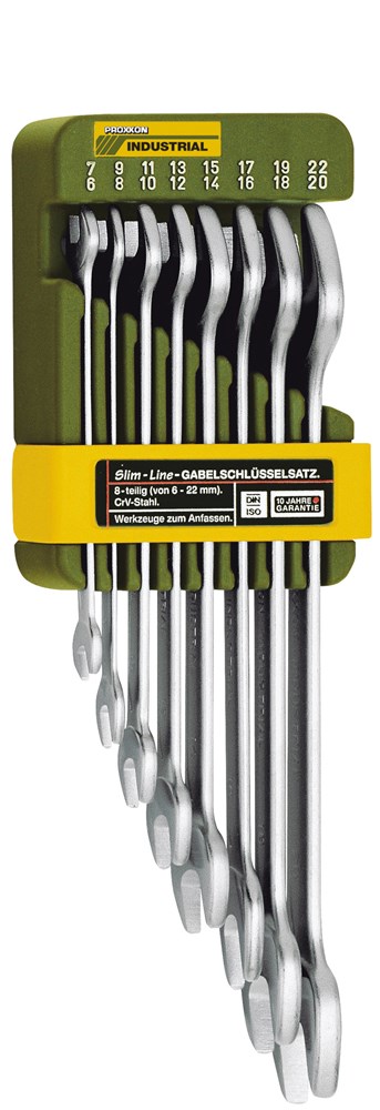PROXXON SlimLine-steeksleutelset van 6 x 7 - 20 x 22 mm (8-dlg.)