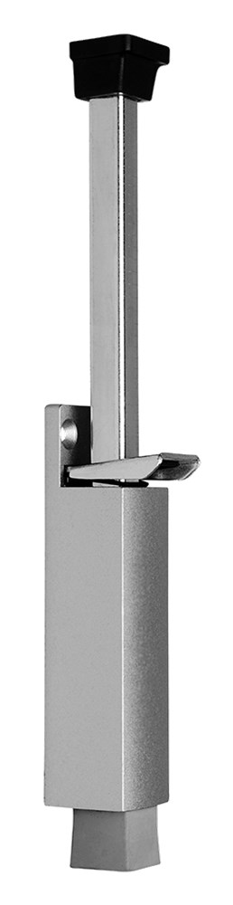Deurvastzetter luxe uitslag 120 mm staal/zamac zilver