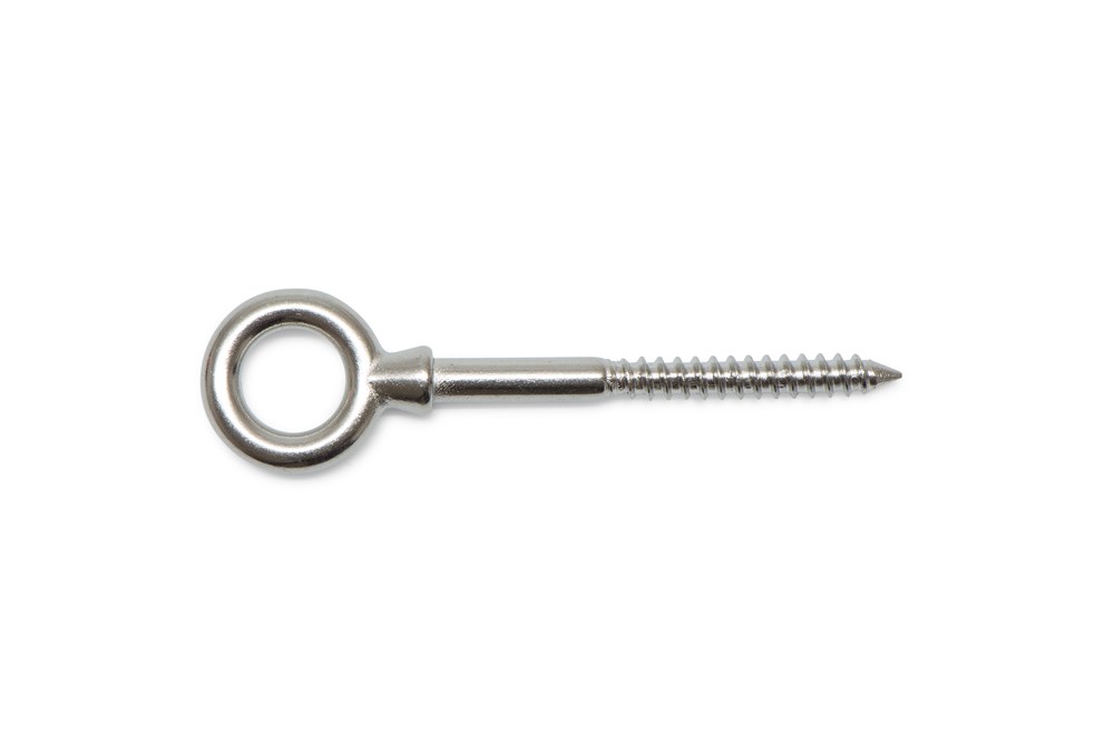 Oogbout houtdraad 08x80mm / RVS AISI 316 / 1 st. op kaart