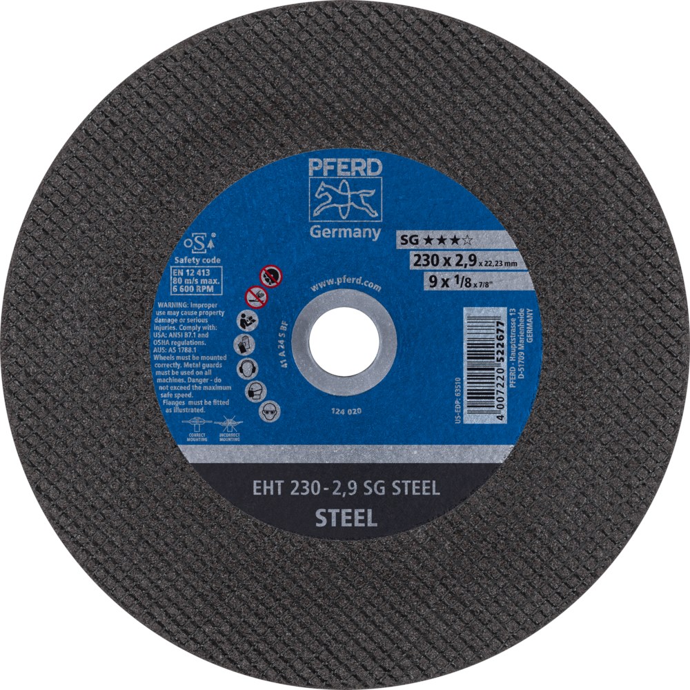PFERD EHT Snijschijf 230-2,9 SG staal (25)