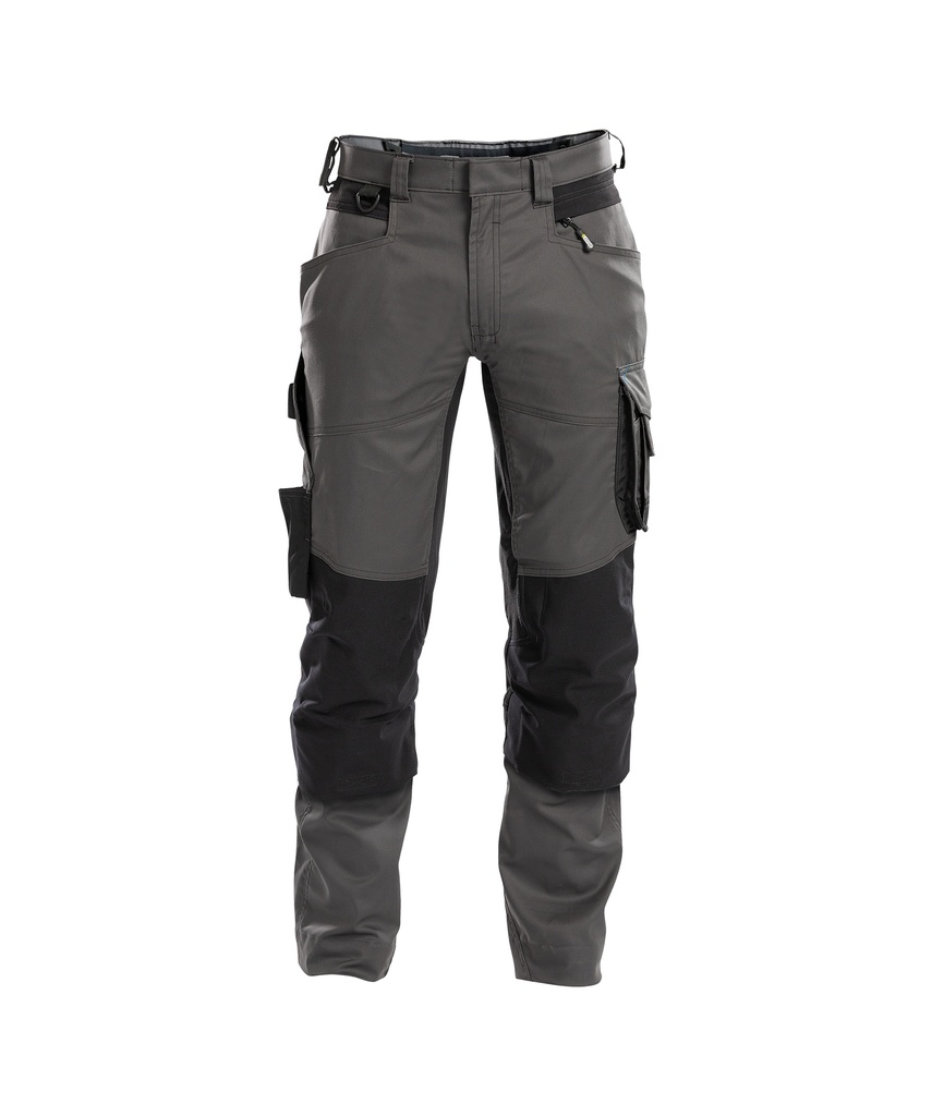 DASSY Dynax Werkbroek met stretch en kniezakken antracietgrijs/zwart