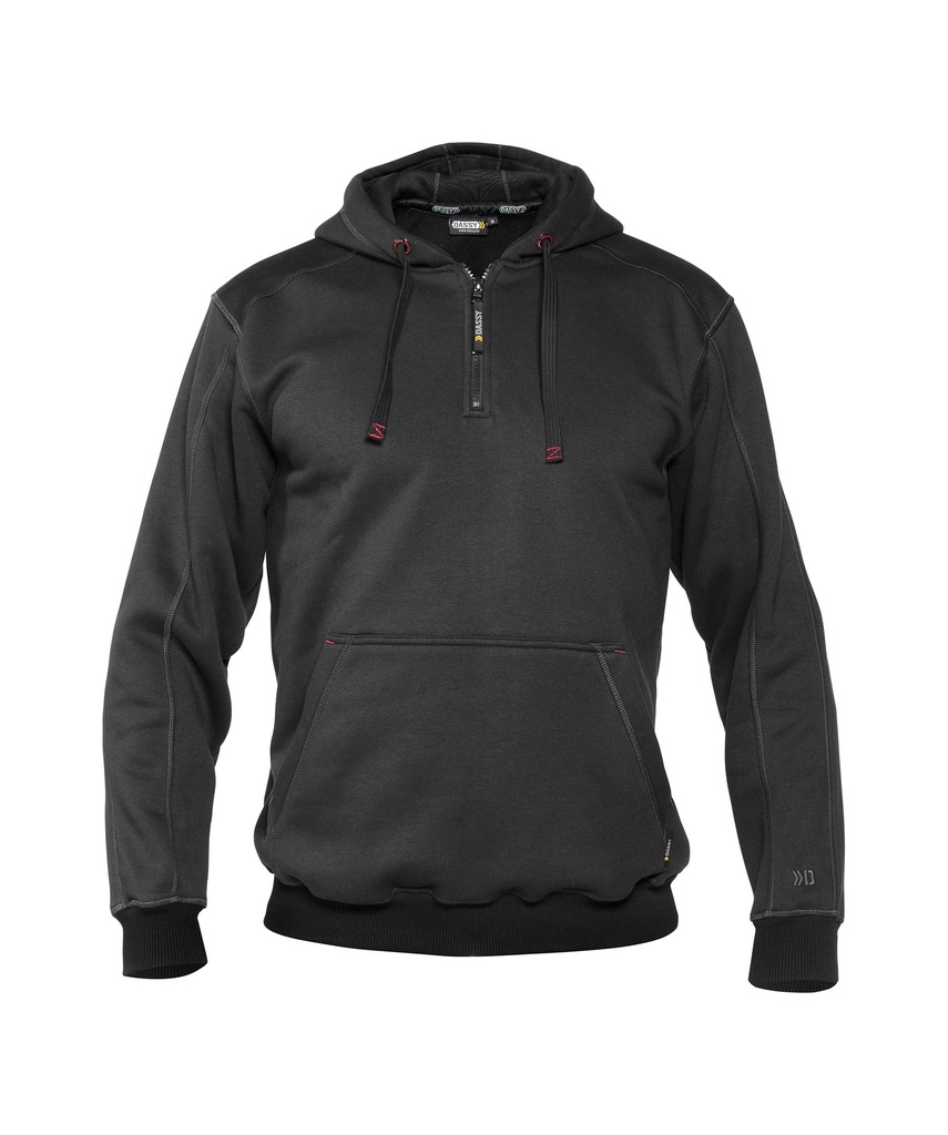 DASSY Indy Sweater met kap antracietgrijs/zwart