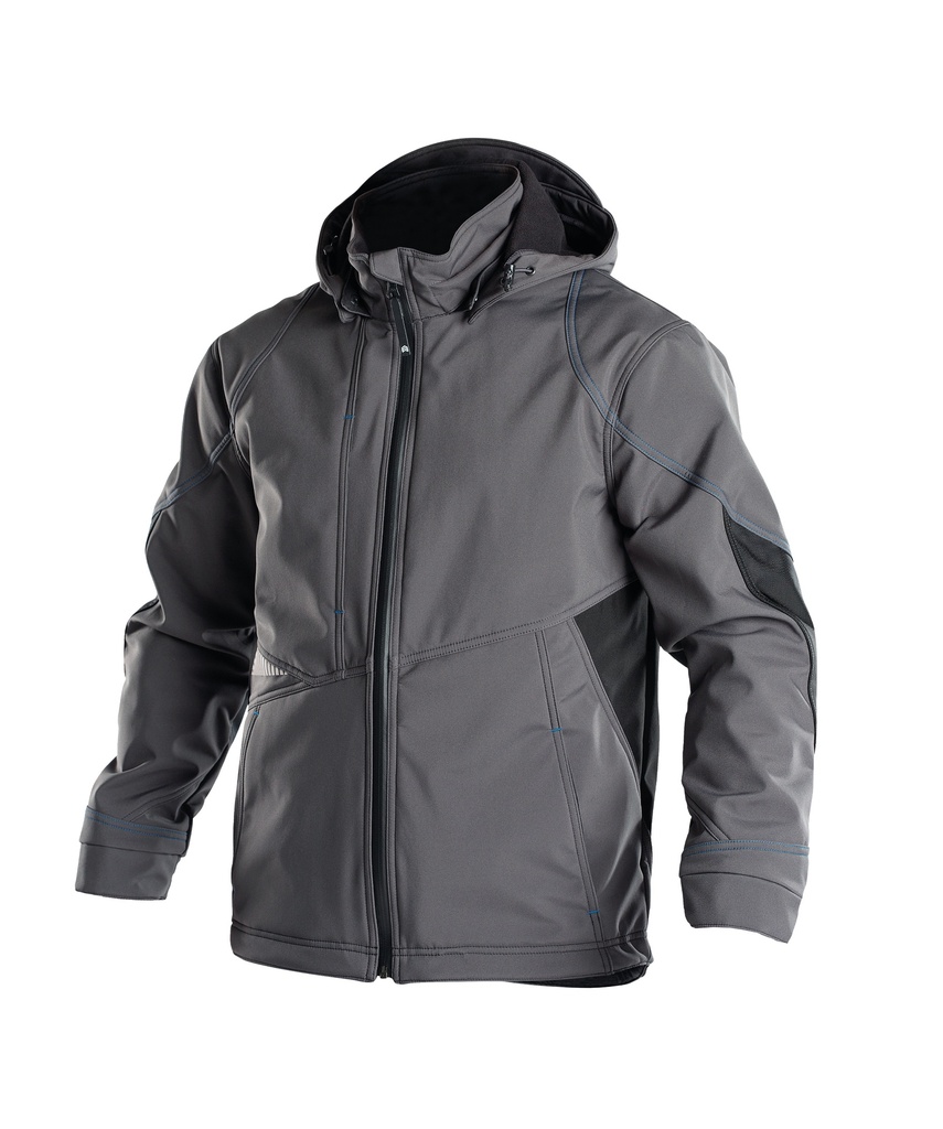 DASSY Gravity Softshell jas antracietgrijs/zwart