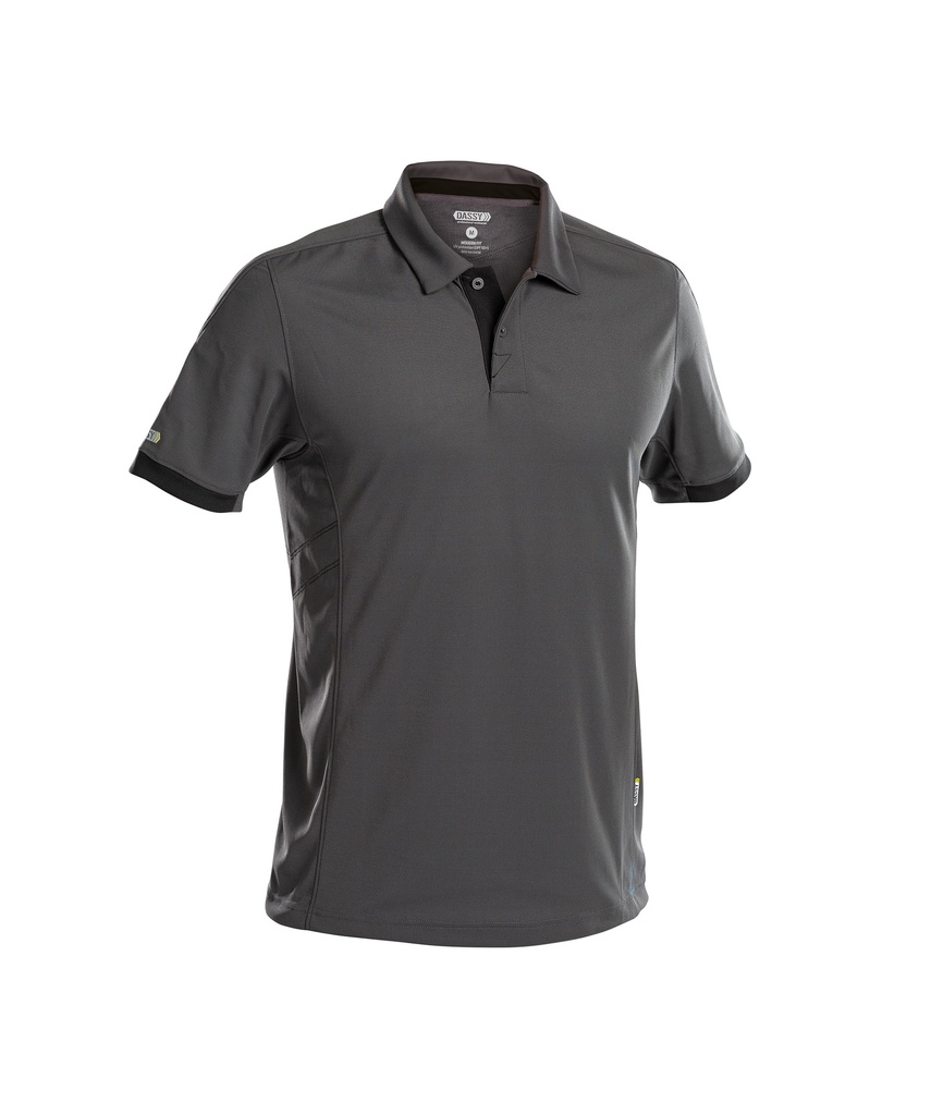 DASSY Traxion Polo antracietgrijs/zwart