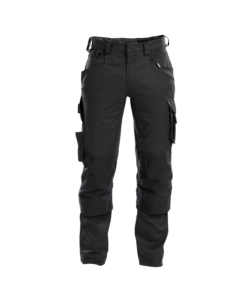 DASSY Dynax Werkbroek met stretch en kniezakken zwart