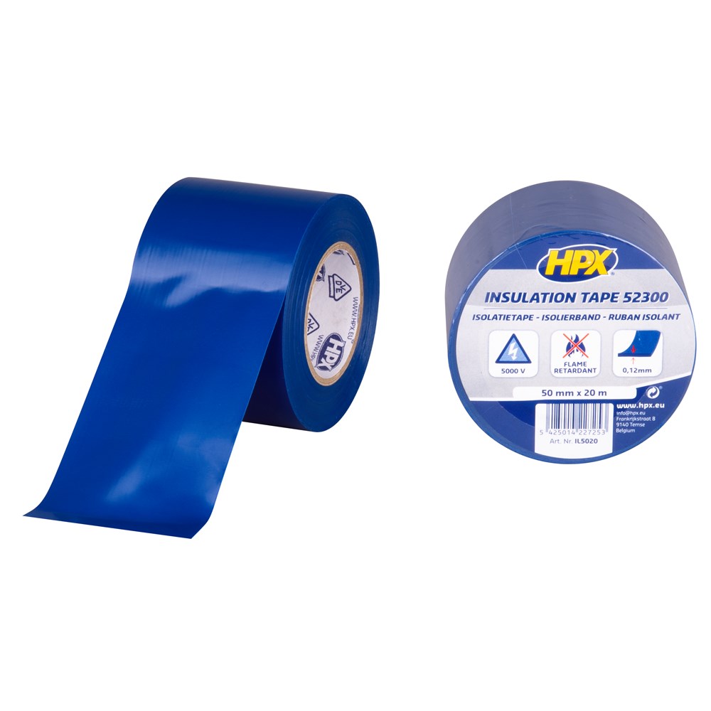 HPX PVC isolatietape VDE - blauw 50mm x 20m