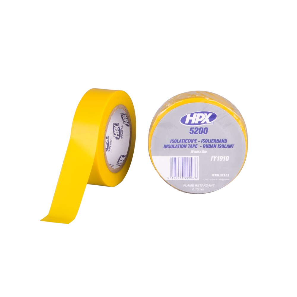 HPX PVC isolatietape VDE - geel 19mm x 10m