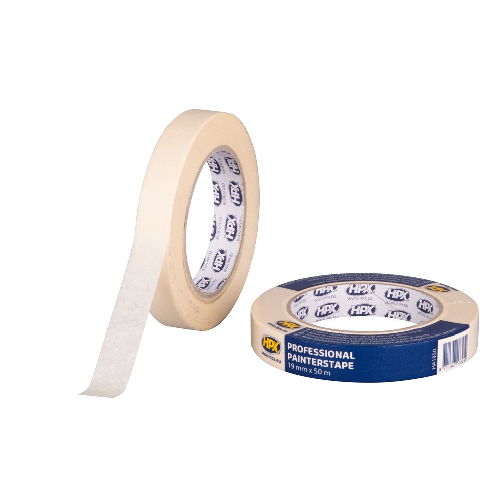 HPX Masking tape 60°C - crèmewit 19mm x 50m