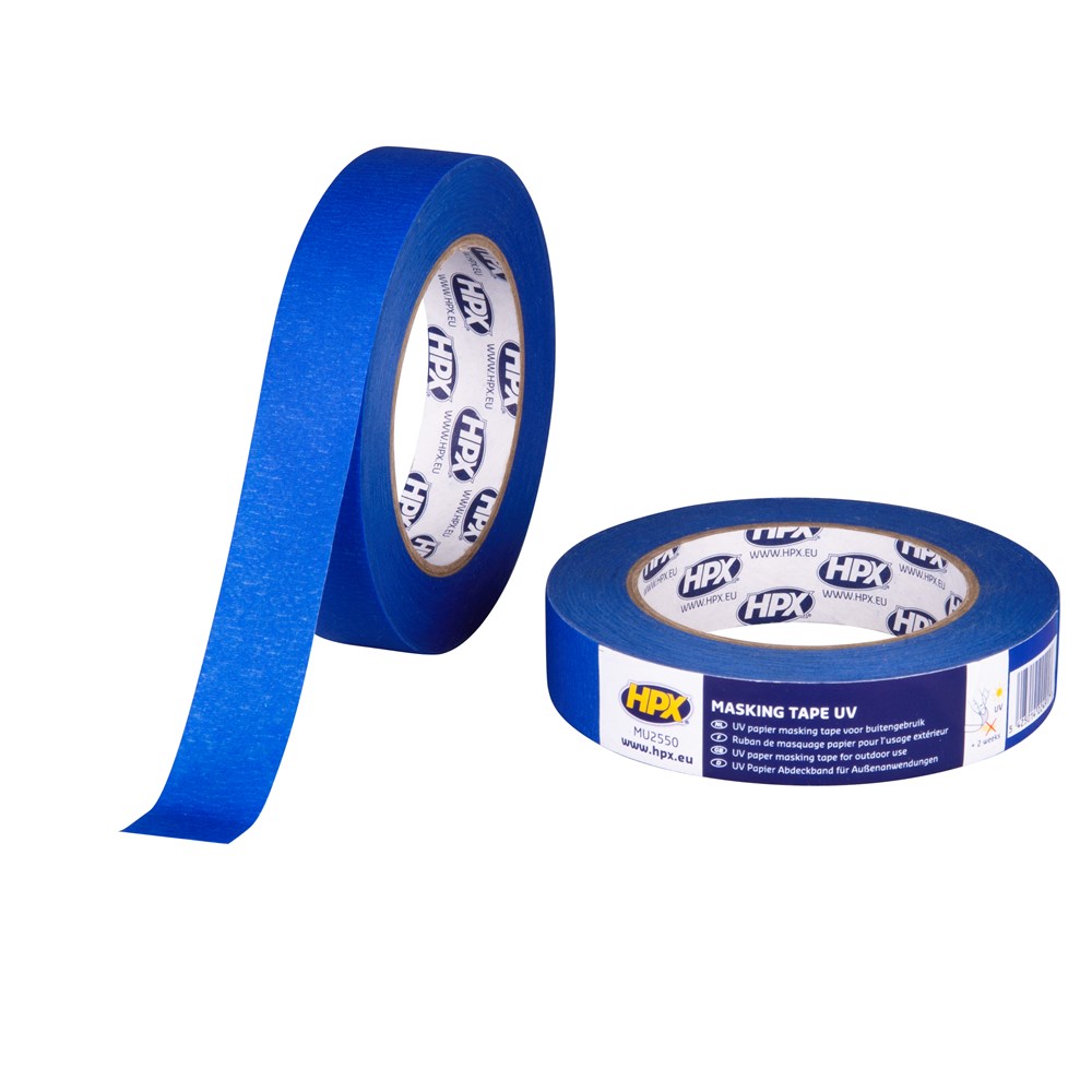 HPX Masking tape UV - blauw 25mm x 50m