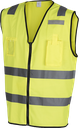 L.BRADOR 4142P Verkeersvest met rits Hi-Vis geel