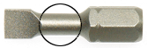 Sleuf-bit met flexibele zone, 1/4" x 25 mm, 4,5 x 0,6 mm