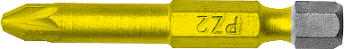 Pozidrive-bit ZRN-gecoat middellang, 1/4" x 50 mm