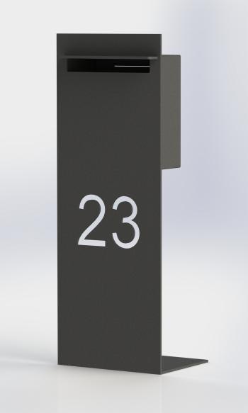 Brievenbus model fly - gelakt met klep