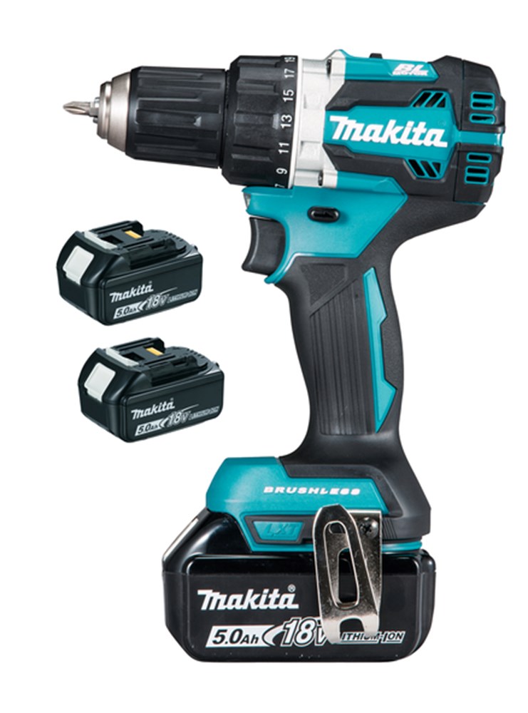 MAKITA DDF484RT3J Accu boor- en schroefmachine 13 mm LXT 18 V + 3 x BL1850 + 1 x DC18RC + Makpac 