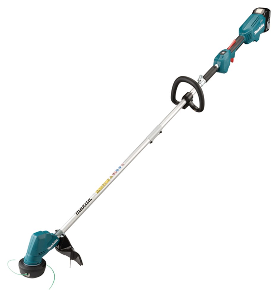 MAKITA DUR192LST Accu grastrimmer LXT 18V 300mm "D" handvat, tweedelige schacht te monteren met bout + 1x BL1850 + DC18SD