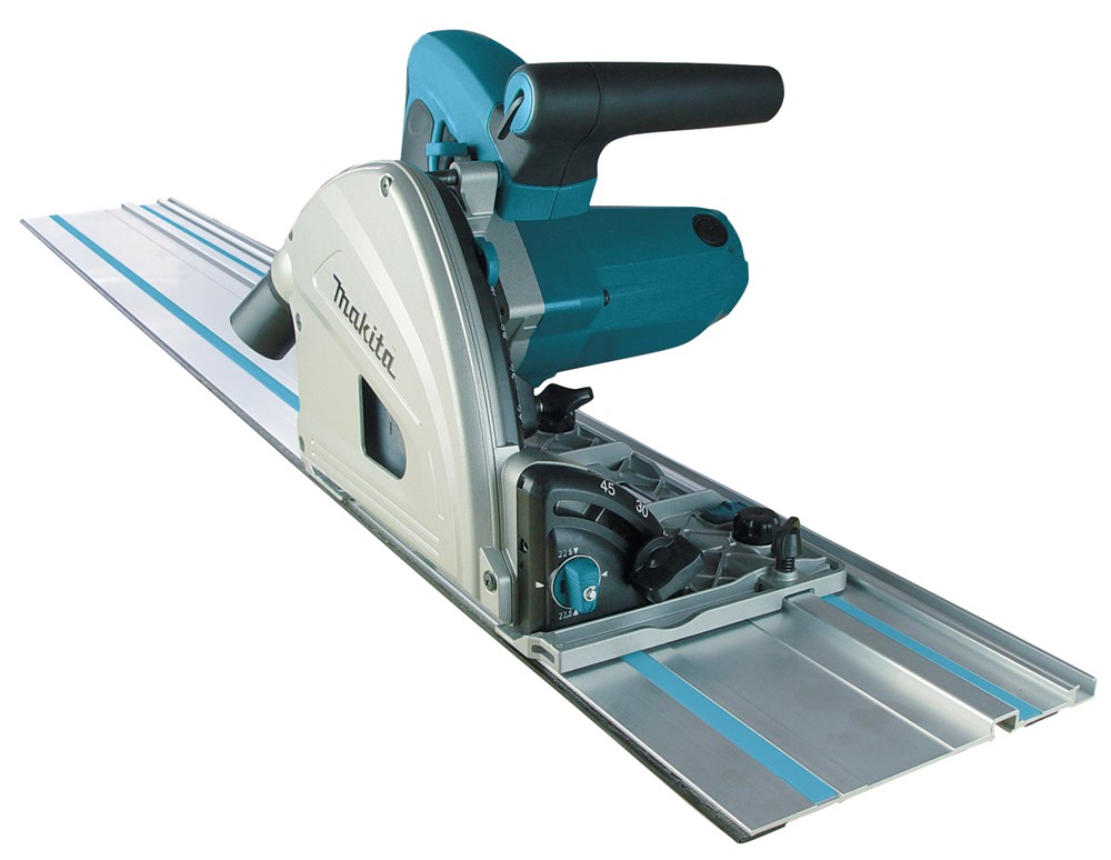 MAKITA SP6000J1 Invalcirkelzaag 165mm 1300W + MAKPAC + 2x geleiderail 1,4m + koppelstrip
