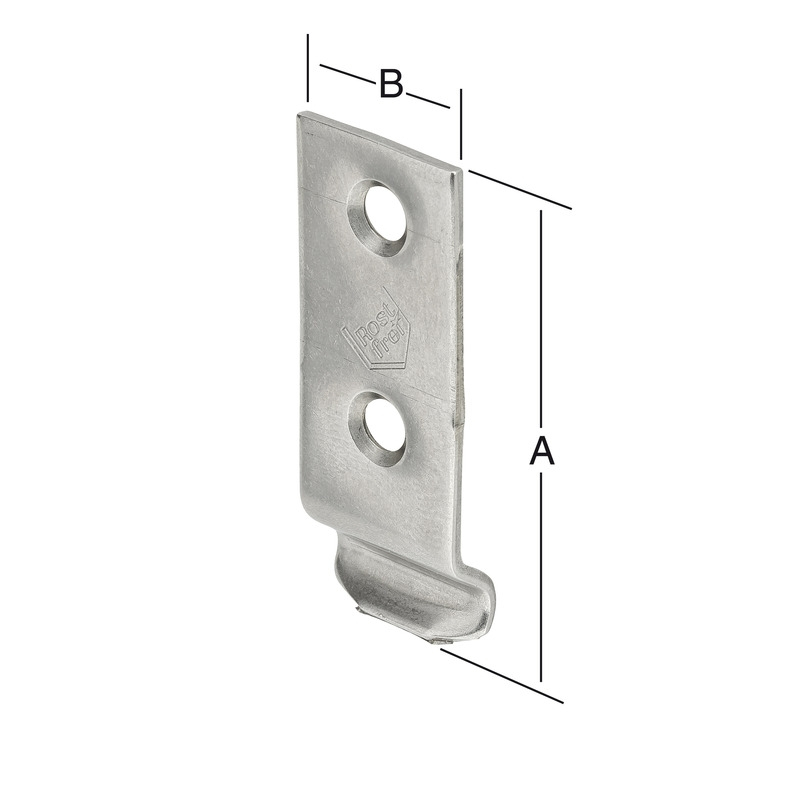 Gebogen Sluitplaat 83X25 RVS