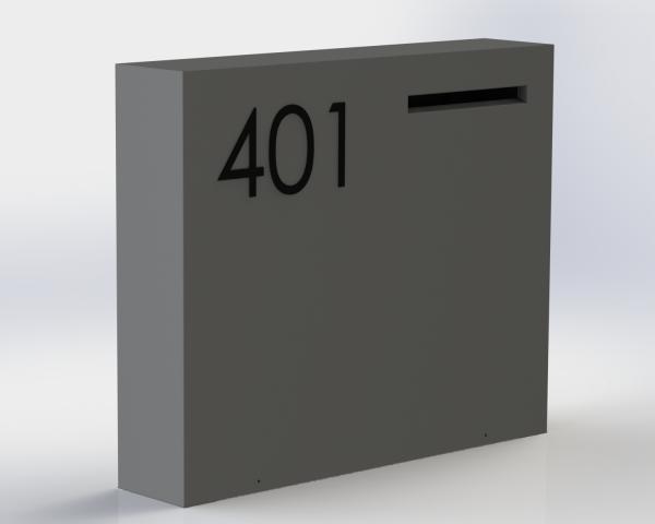 Brievenbus model cube - gelakt