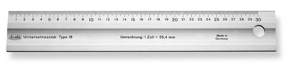 SCALA Lineaal 600mm,geanod.Alu zonder Meetaanduiding