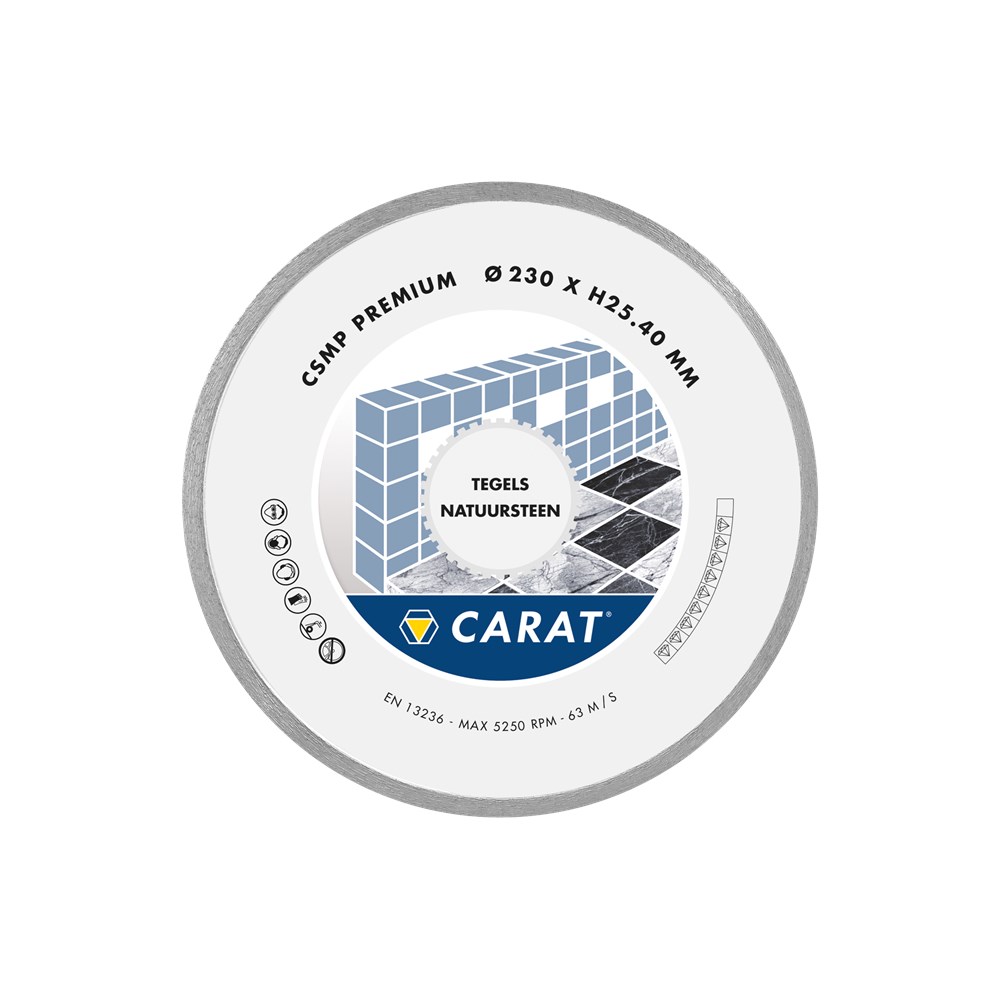 CARAT CSMS Standaard 250x25,4 faïence tafel