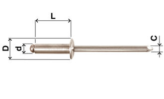 FAR blindklinknagel RVS-A2 4x12 (100)